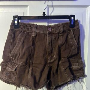 PacSun Dark Brown Women's Cargo Shorts
